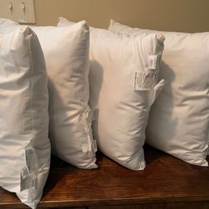 Pottery Barn 20" Down Alternative Square Pillow Inserts (set of 4)